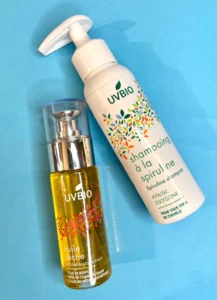 UVBIO Hairkit - Regenerating Dry Oil Bio & Spirulina Shampoo Bio 250 ml beauty4people.com nuenen