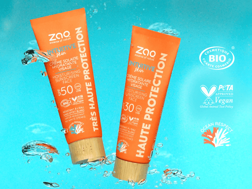 Zao zonnebrand voor het gezicht bescherming met SPF30 & SPF50 Zao zonnebrand voor het gezicht beauty4people.com